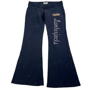 Northern Arizona University Pants Womens Small Black Wide Leg Flare Sweatpants